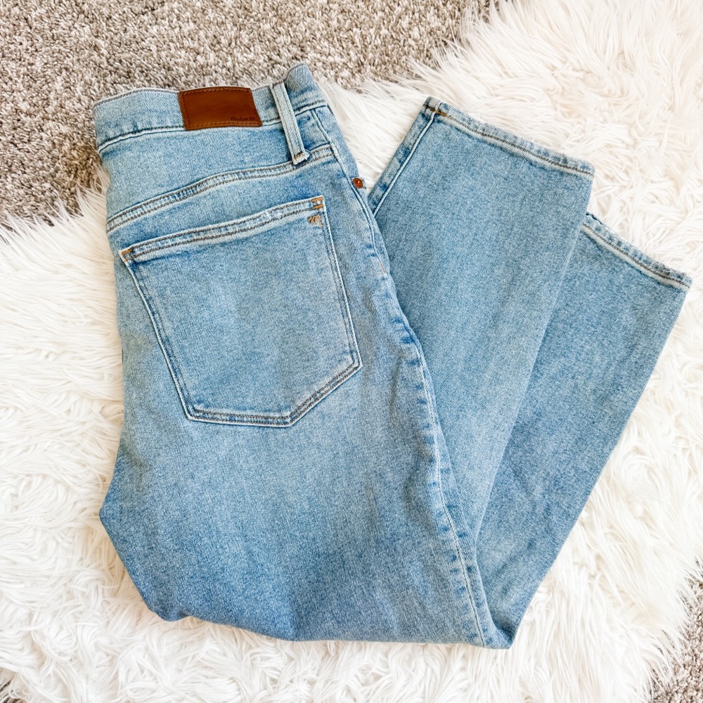 Madewell Petite Mom Jeans High Rise Light Wash - Picture 9 of 15